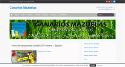 Desktop Screenshot of canariosmazuelas.es