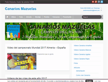 Tablet Screenshot of canariosmazuelas.es